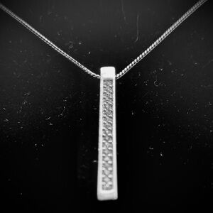Swarovski Sterling Bar Necklace